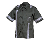 Camisa en dril sin botones ni broches 